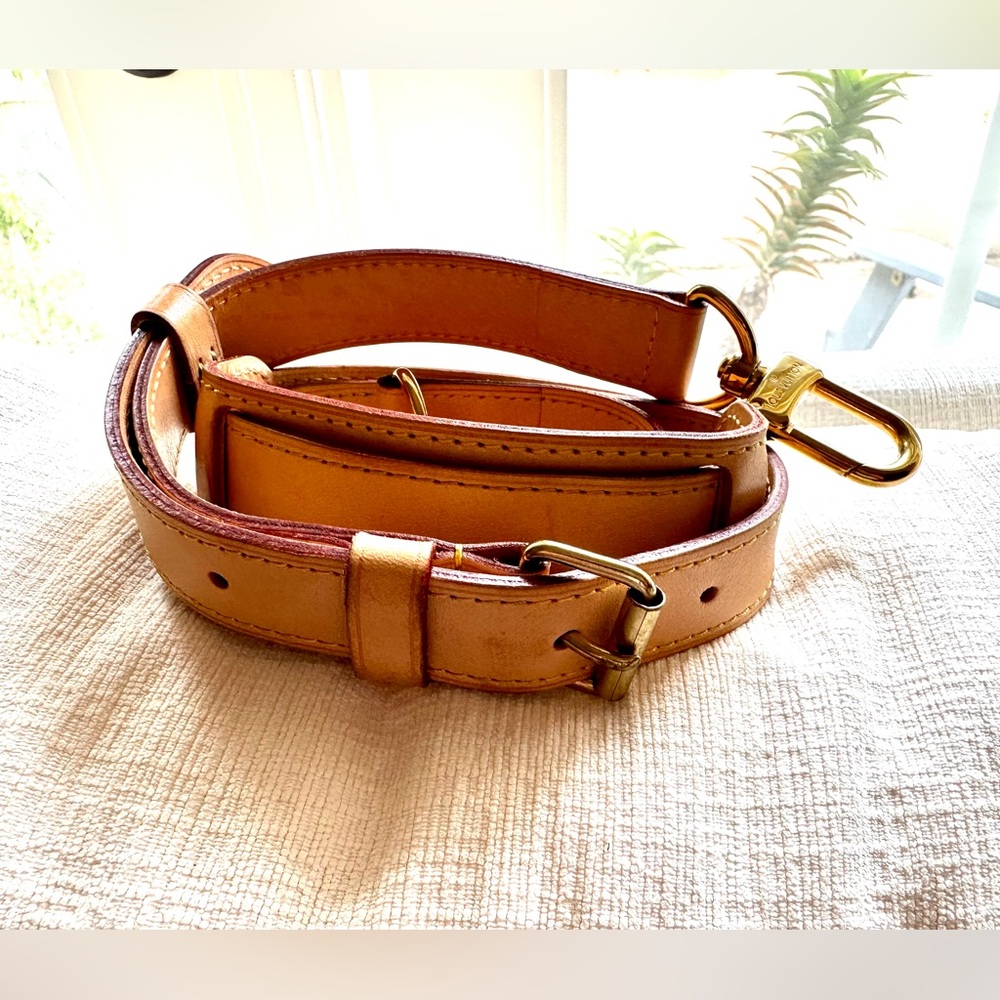 Authentic Louis Vuitton Vachetta Keepall Bag Leather Shoulder Strap